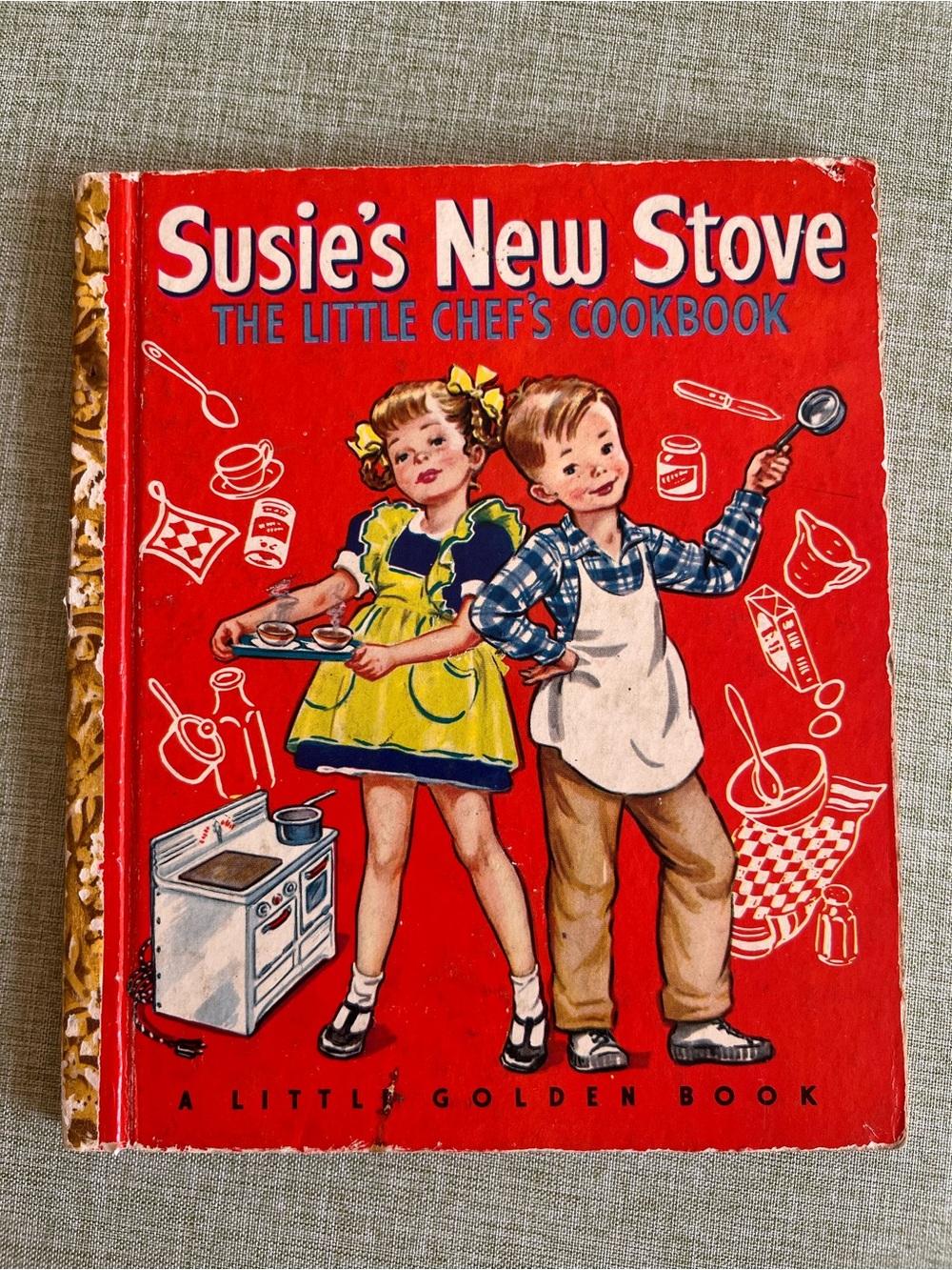 Susie's New Stove Kids Cookbook-Vintage Little Golden Book